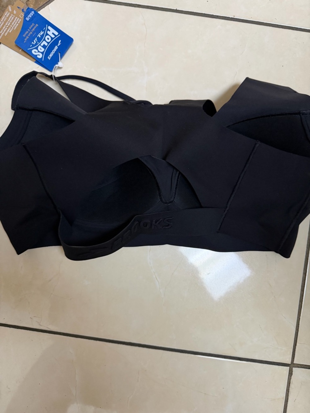 Brooks Black Seamless Molded-Cup Sports Bra